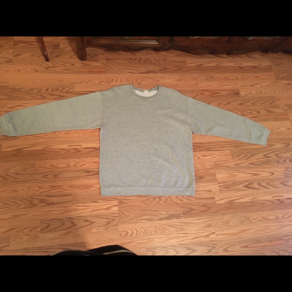 Grey Hanes premium medium fleece pullover
